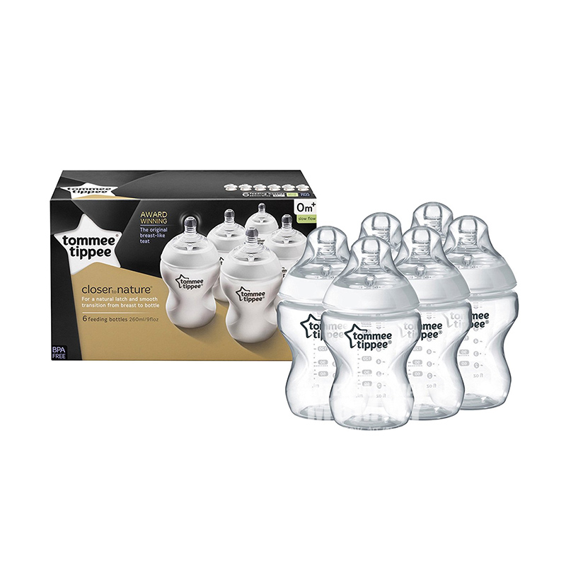 Tommee Tippee 영국넓은입헛배부름 PP 아기병 6 개 260ml 0-3 개월해외버전