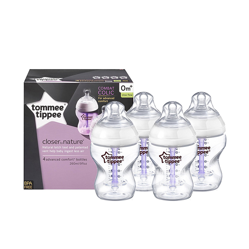Tommee Tippee 영국넓은입헛배부름 PP 젖병 4 * 260ml 0-3 개월해외버전