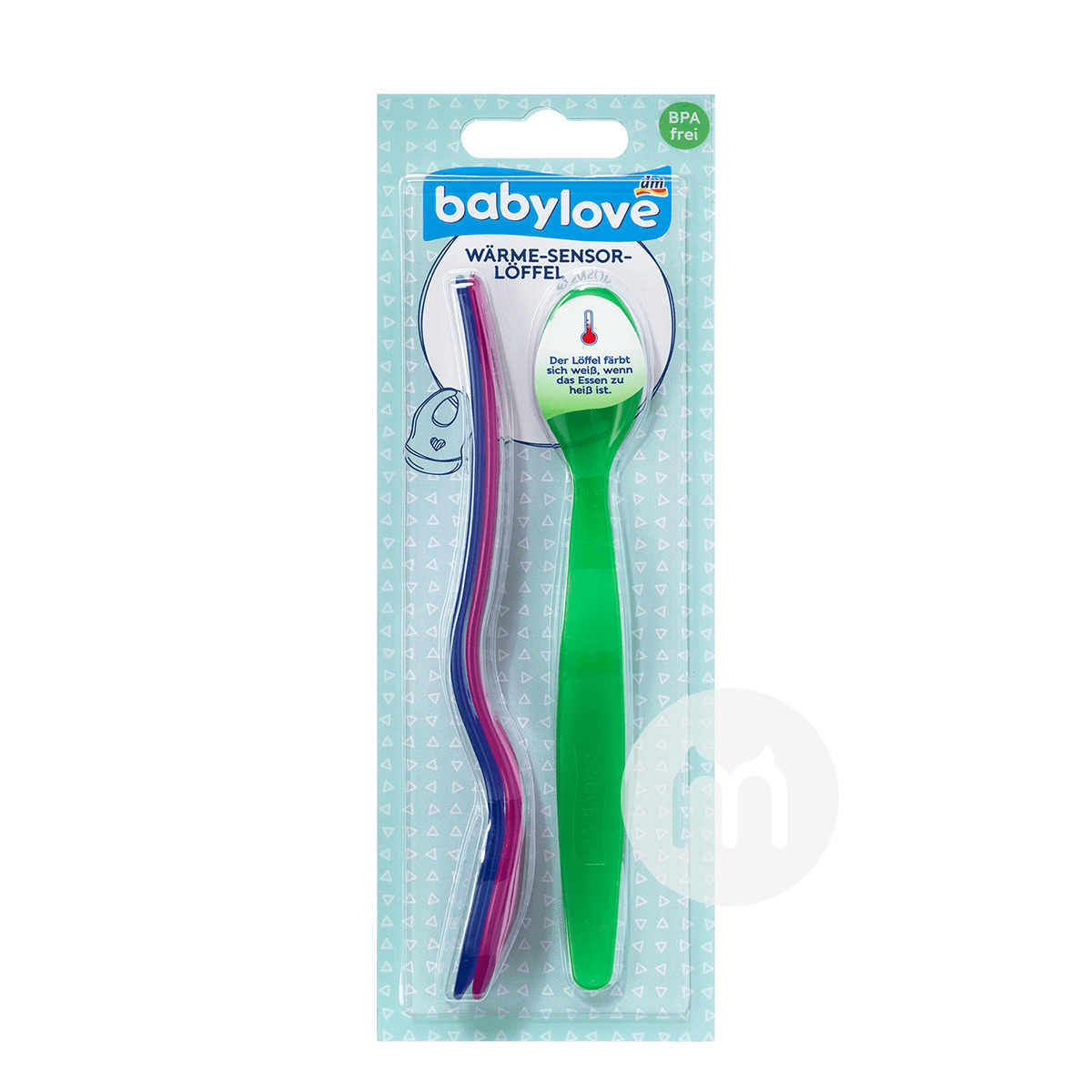 Babylove 독일영유아긴손잡이온도숟가락 3 스틱해외버전