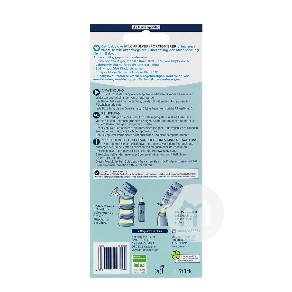 Babylove 독일휴대용분유저장상자해외버전