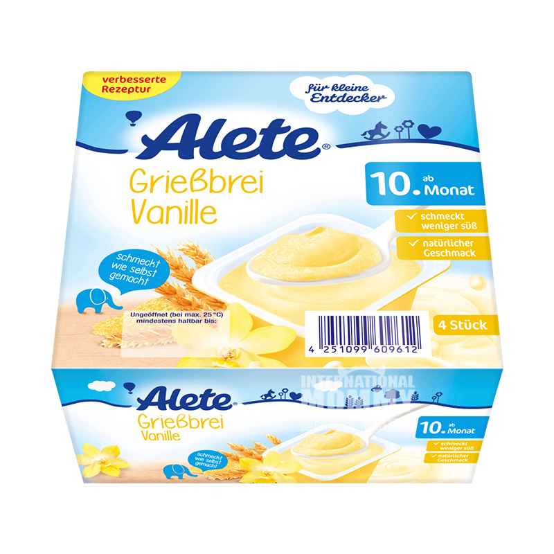 Nestle 독일 Alete 시리즈굵은밀가루바닐라우유컵 400 g 해외버전
