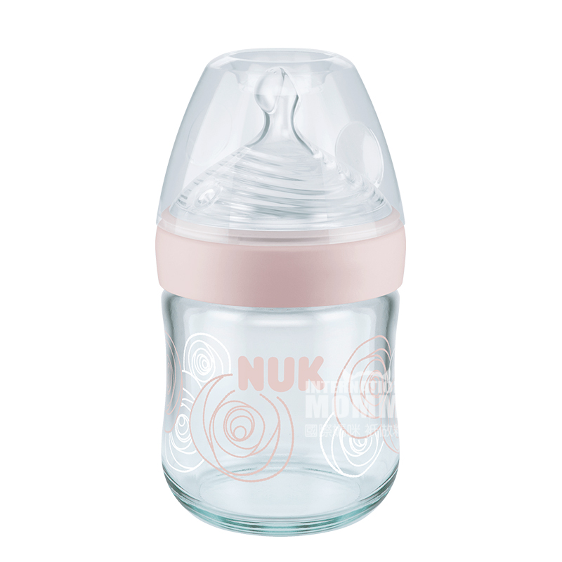 NUK 독일 NUK 매우넓은입유리젖병실리콘젖꼭지 120ml 0-6 개월핑크해외버전