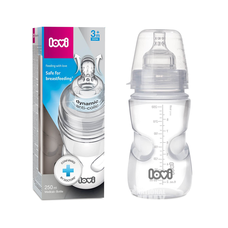 Lovi 폴란드광구경 PA 동태젖병 250 ml 3 개월이상해외버전