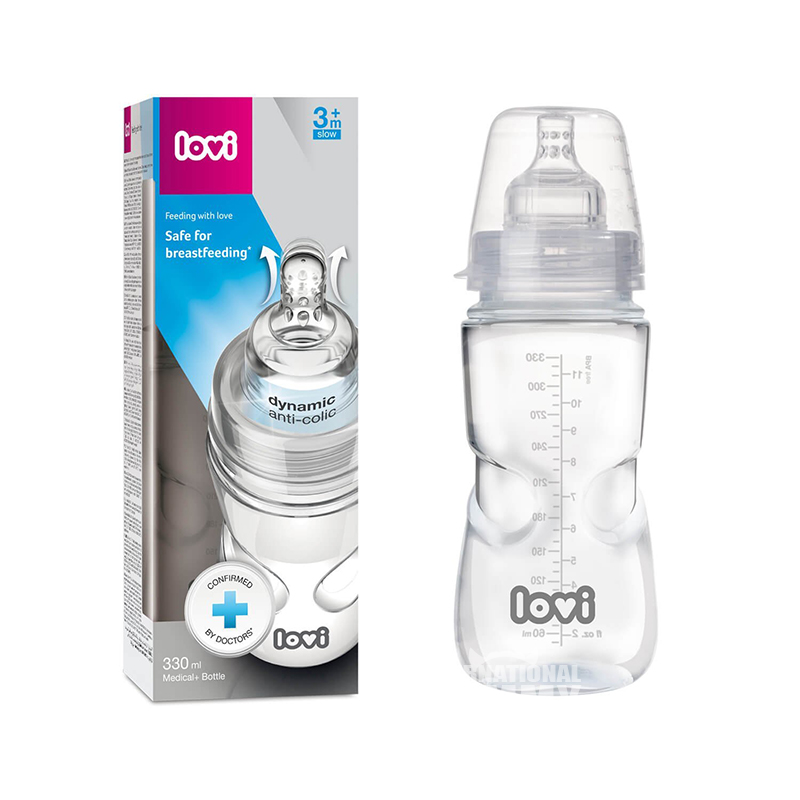 Lovi 폴란드광구경 PA 동태젖병 330 ml 3 개월이상해외버전