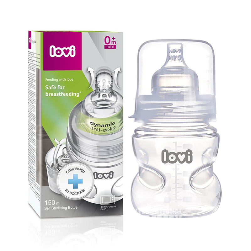 Lovi 폴란드배가스방지폭구경동태젖병 150 ml 0 개월이상해외판