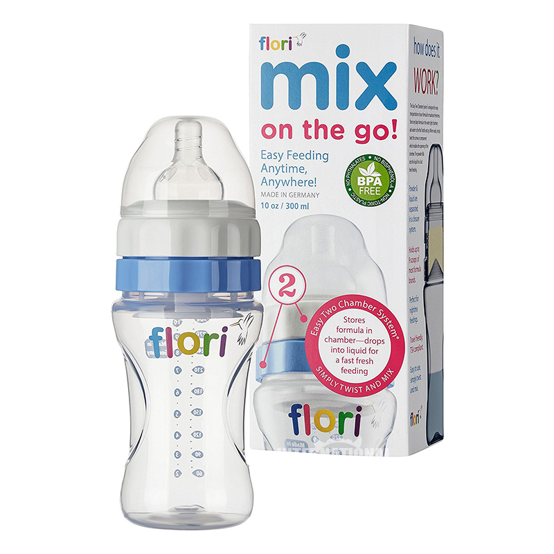 Flori 독일 Flori 베이비헛배름넓은구경신선한우유병 300ml 풀스테이지해외버전