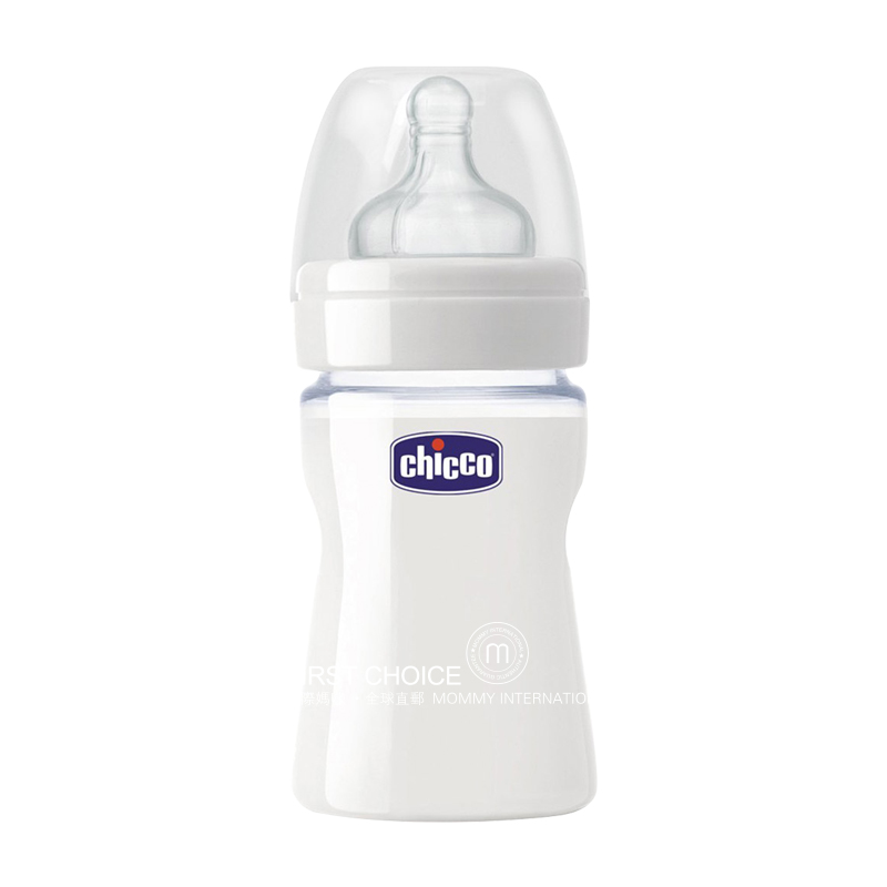 Chicco 이탈리아베이비폼글라스병 150 ml 실리카겔젖꼭지 0 - 3 개월해외버전