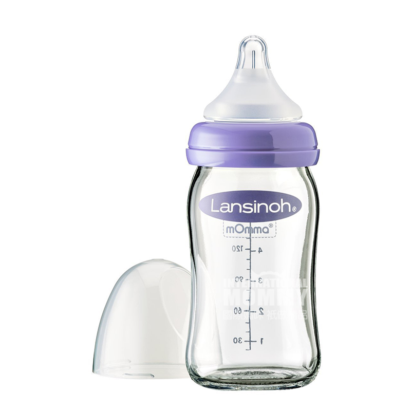 Lansinoh 미국 mOmma 자연파도시리즈유리젖병 160 ml 1 개월이상해외버전