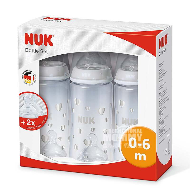 NUK 독일넓은입 PA 플라스틱병젖꼭지 5 종세트 0-6 개월해외버전
