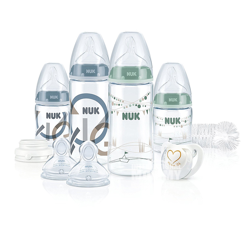 NUK 독일넓은입 PA 플라스틱병젖꼭지 9 개세트 0-6 개월해외버전