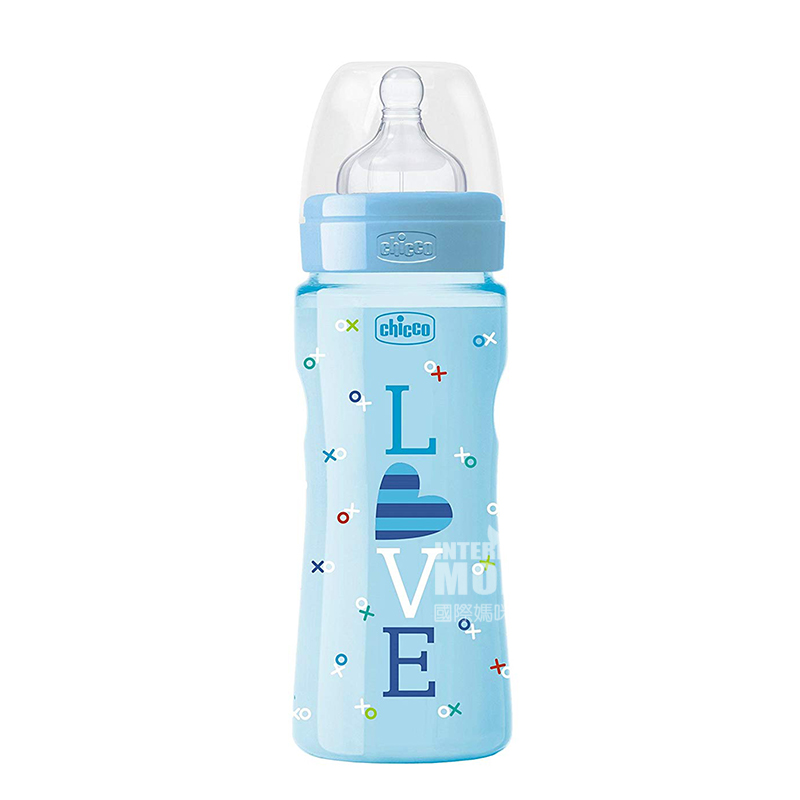 Chicco이탈리아아기방혈실리콘젖꼭지 PP 플라스틱우유병 330ml 4 개월이상해외버전