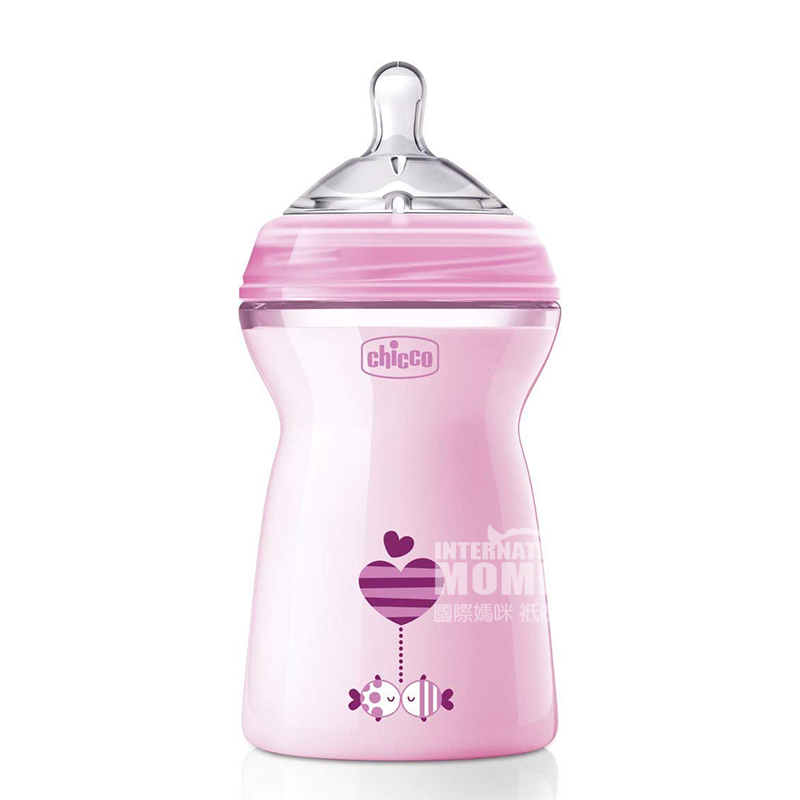 Chicco이탈리안베이비바이오닉내츄럴느낌넓은구경 PP 보틀 330ml 6 개월이상해외판