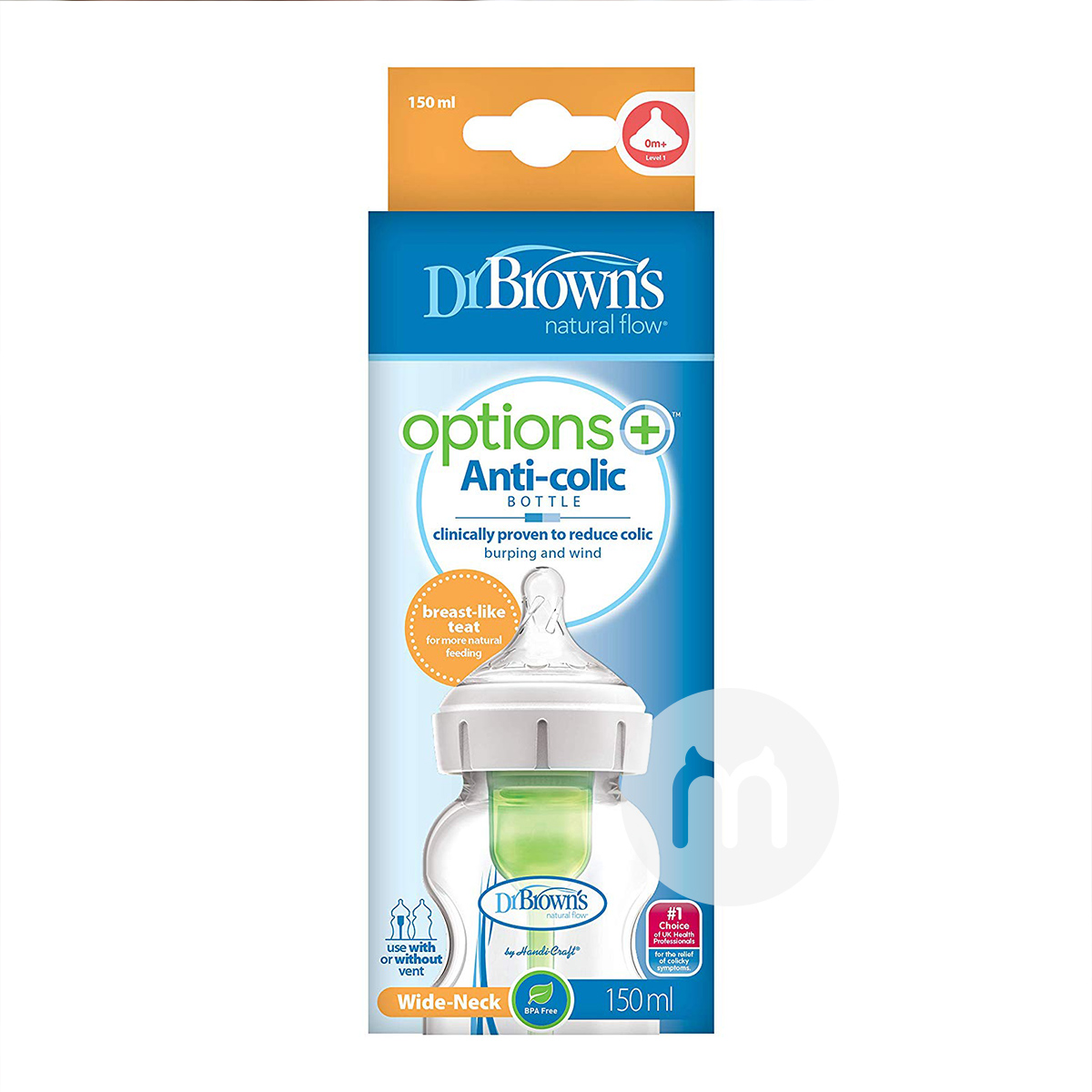 Dr Brown`s미국넓은구경 PP 젖병 150ml 0 개월해외버전