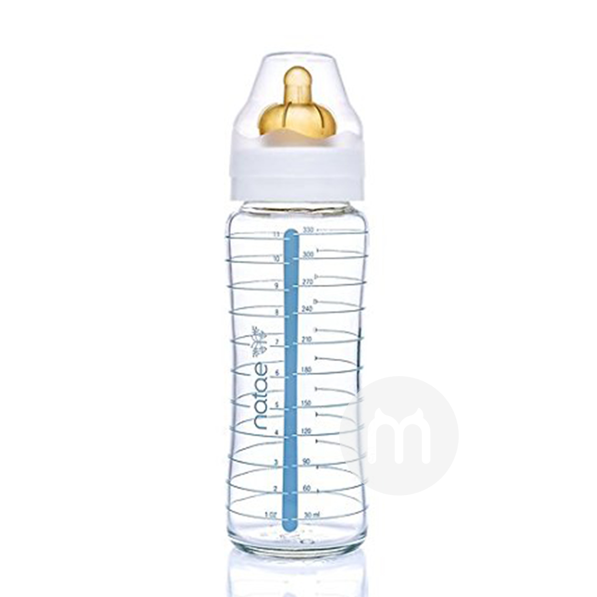Natae프랑스나태와이드고무고무젖꼭지유리병 330ml 18 개월이상해외판