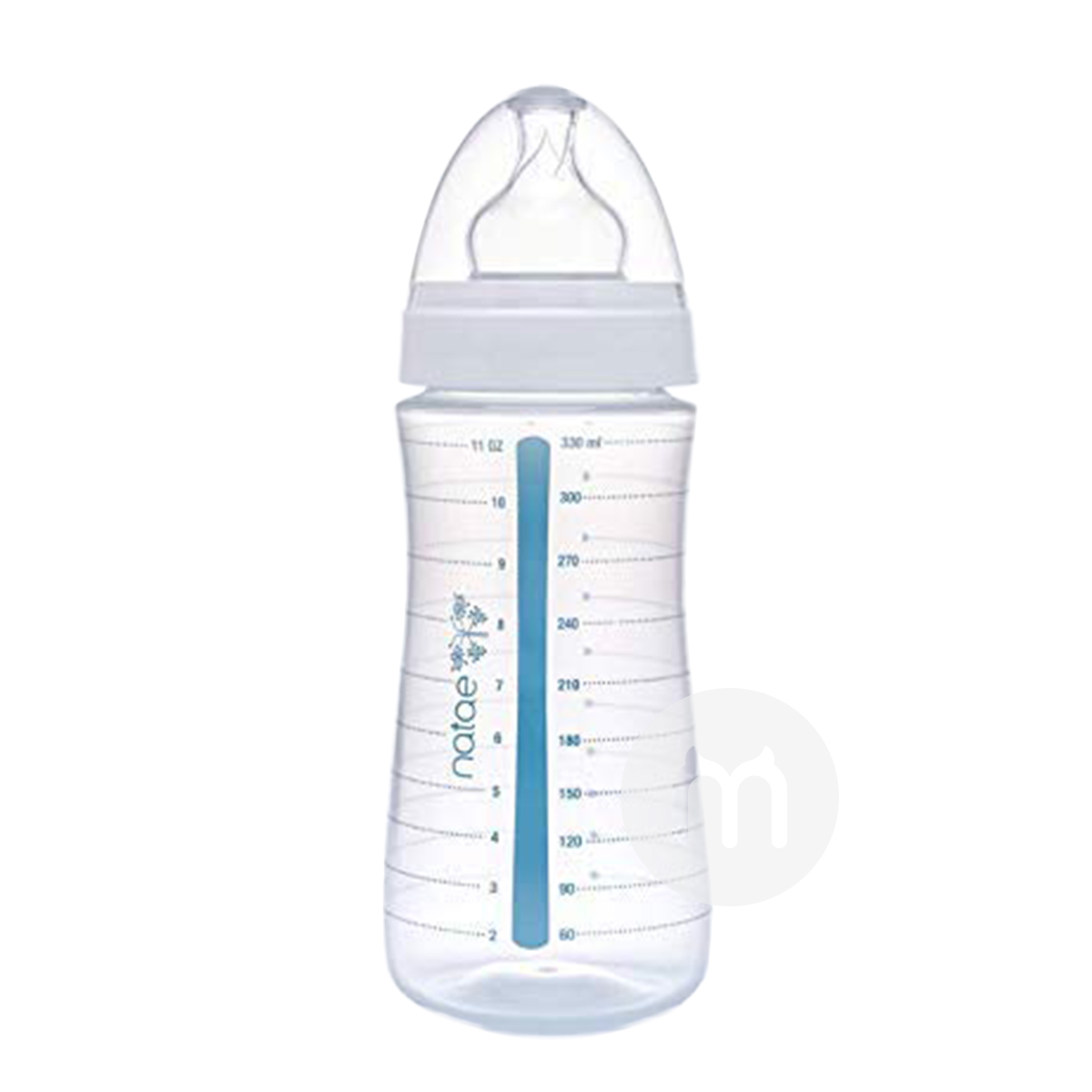 Natae 프랑스넓은입실리콘젖꼭지 PP 병 2 팩해외버전