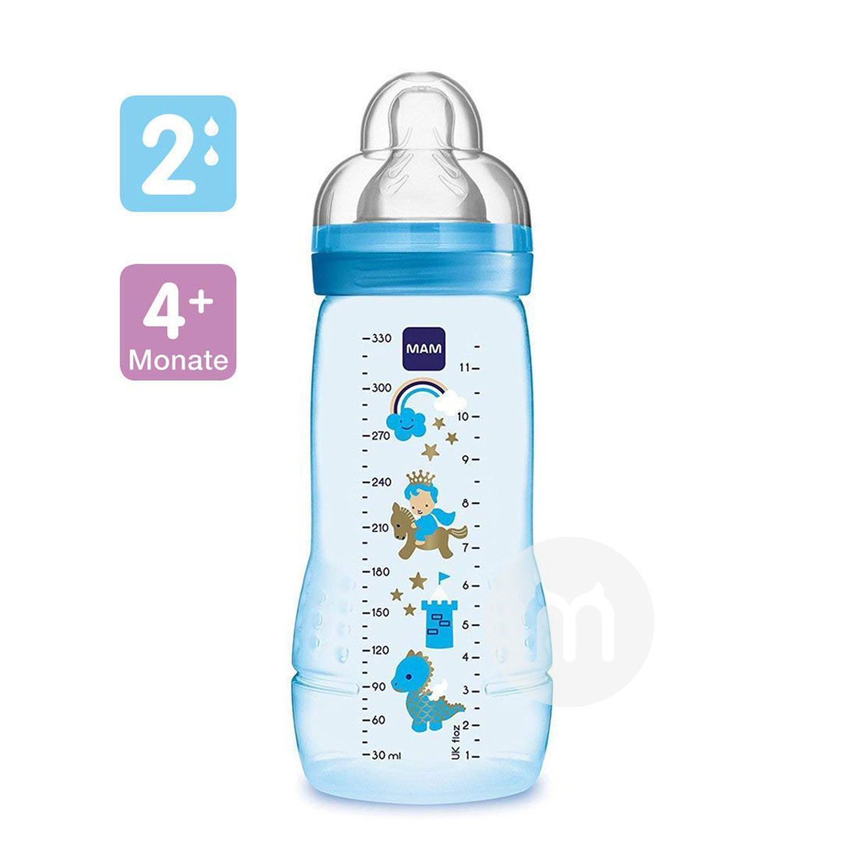 MAM 오스트리아낙하넓은입 PP 병핸들세트해외버전