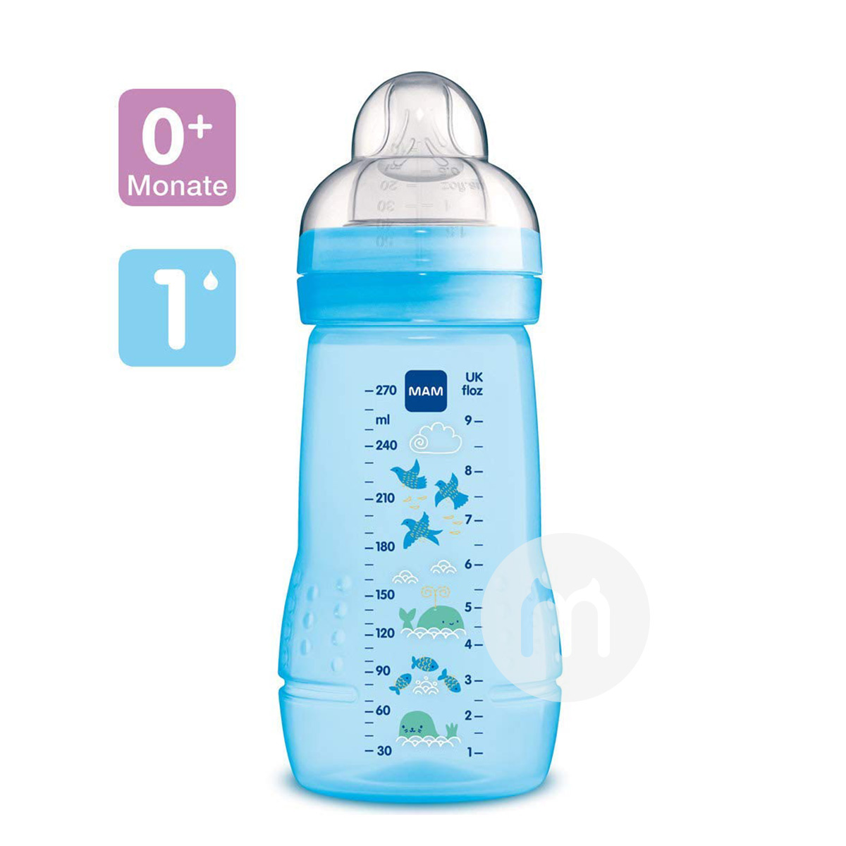 MAM 오스트리아낙하넓은입 PP 병핸들세트해외버전