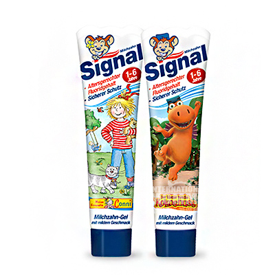 [4 개] Signal 우식삼키는것을방지하는어린이용독일치약 1 개해외판