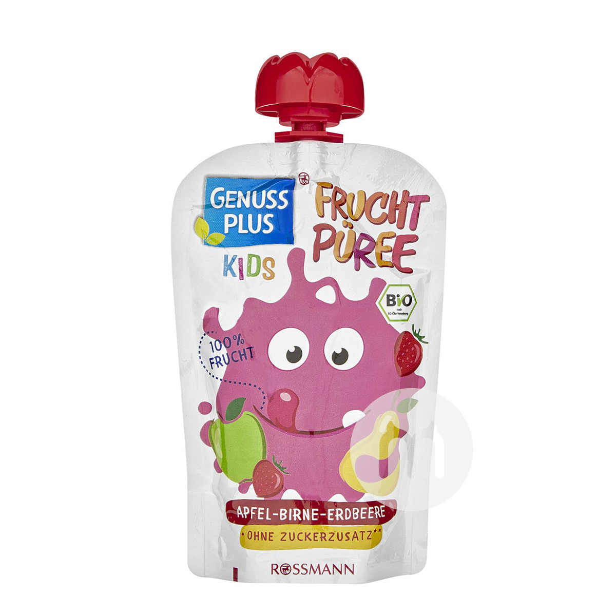 GENUSS PLUS 독일유기농과일퓌레사과배딸기흡입 100g * 10 해외버전