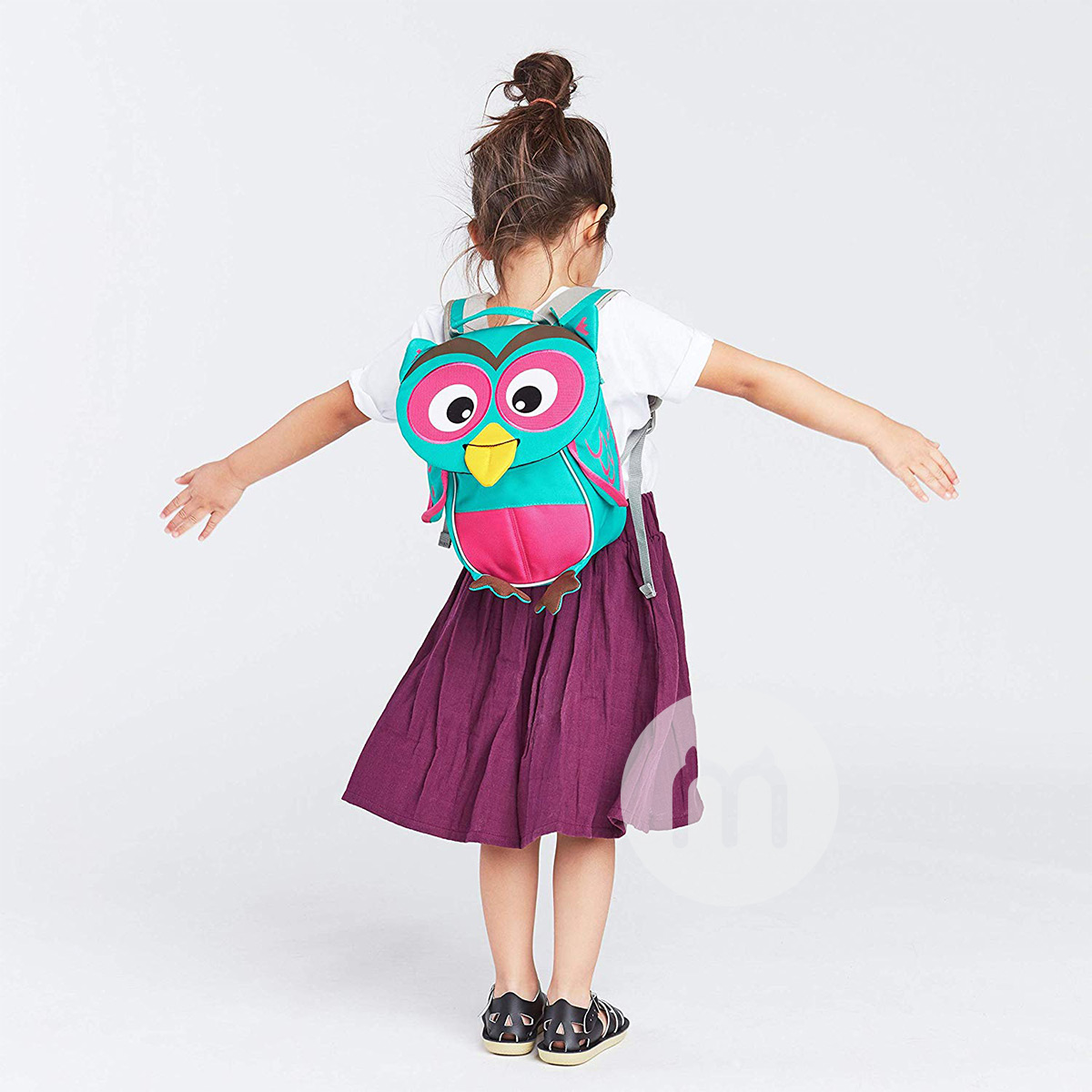 Affenzahn 독일귀여운동물청록색올빼미유치원어린이배낭 1-3 세해외버전