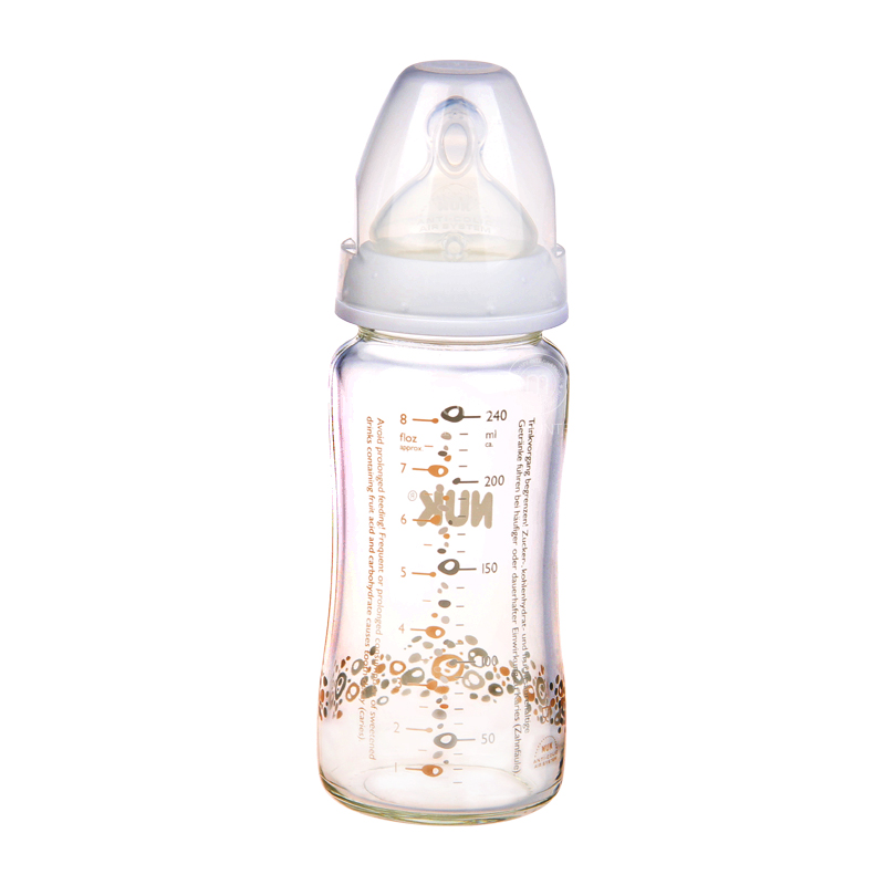 NUK 독일넓은입유리공급병 240ml 0-6 개월해외버전