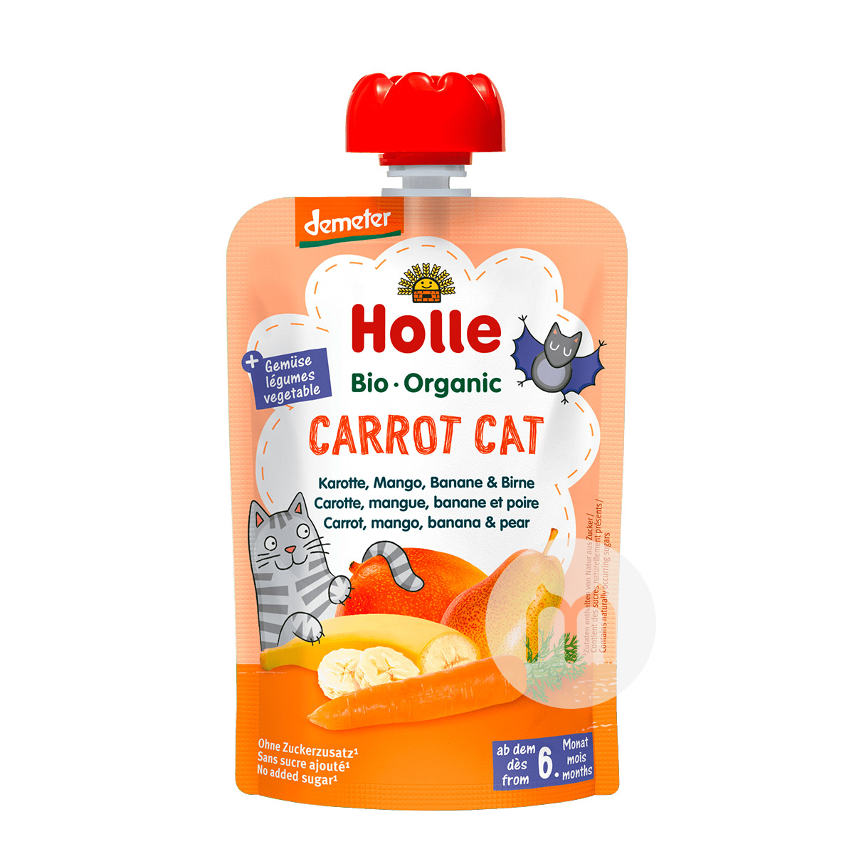 Holle 독일유기당근바나나배망고퓨레 100g * 6 해외버전