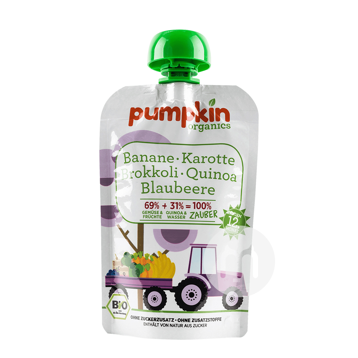 Pumpkin독일유기농바나나당근브로콜리퀴노아블루베리진흙 12 개월이상흡입 * 6 해외버전
