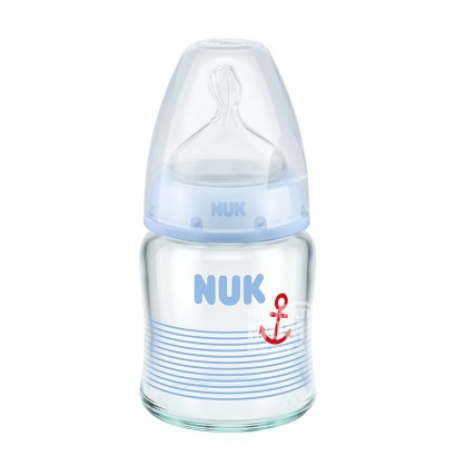 NUK 독일넓은입유리우유병실리콘젖꼭지 120ml 0-6 개월임의의색머리카락해외버전
