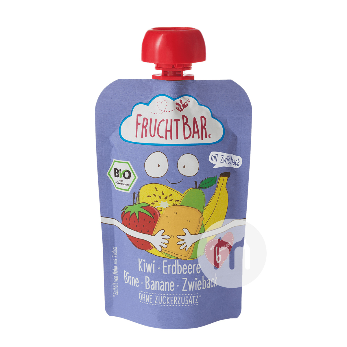 FRUCHTBAR 독일유기농과일러스크혼합진흙빠는음악 6 개월이상 100g * 8 해외버전