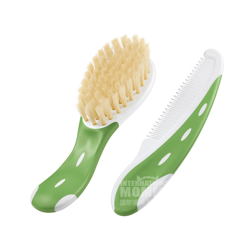 NUK 독일아기자연갈기마사지헤어빗헤어브러쉬세트해외버전