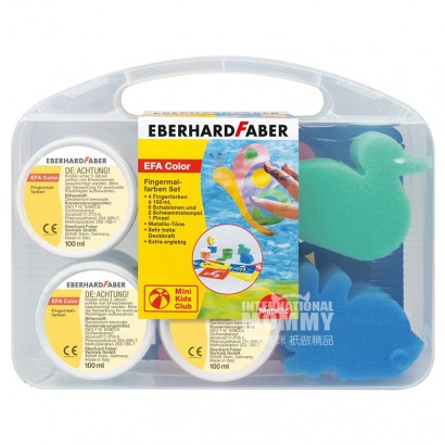 EBERHARD FABER 독일 4 색어린이용핑거페인트슬리브케이...