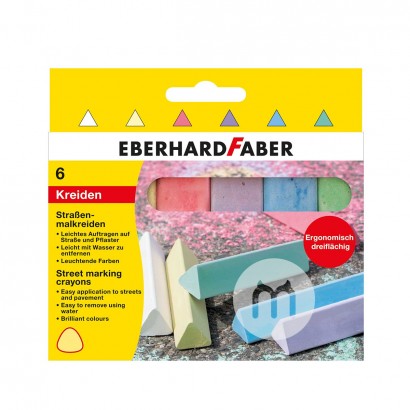 EBERHARD FABER 독일어린이삼각스트리트파스텔 6pcs ...