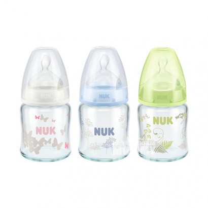NUK 독일넓은입유리우유병실리콘젖꼭지 120ml 0-6 개월임의...