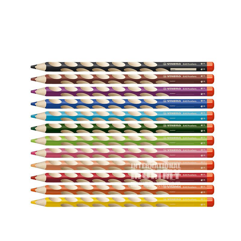 STABILO 독일 EASYcolors 오른손특수인체공학적크레용 12 해외판