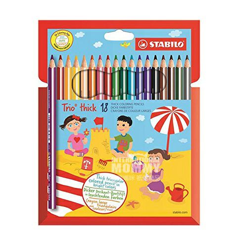 STABILO 독일트리오 18 두꺼운삼각형크레용해외판