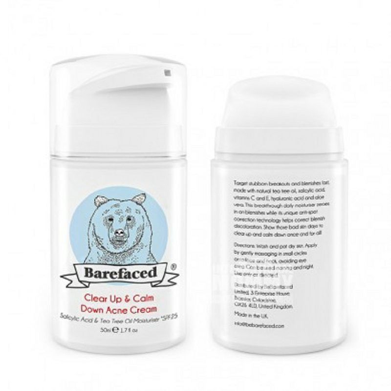 Barefaced 영국,여드름크림해외판청소및복원