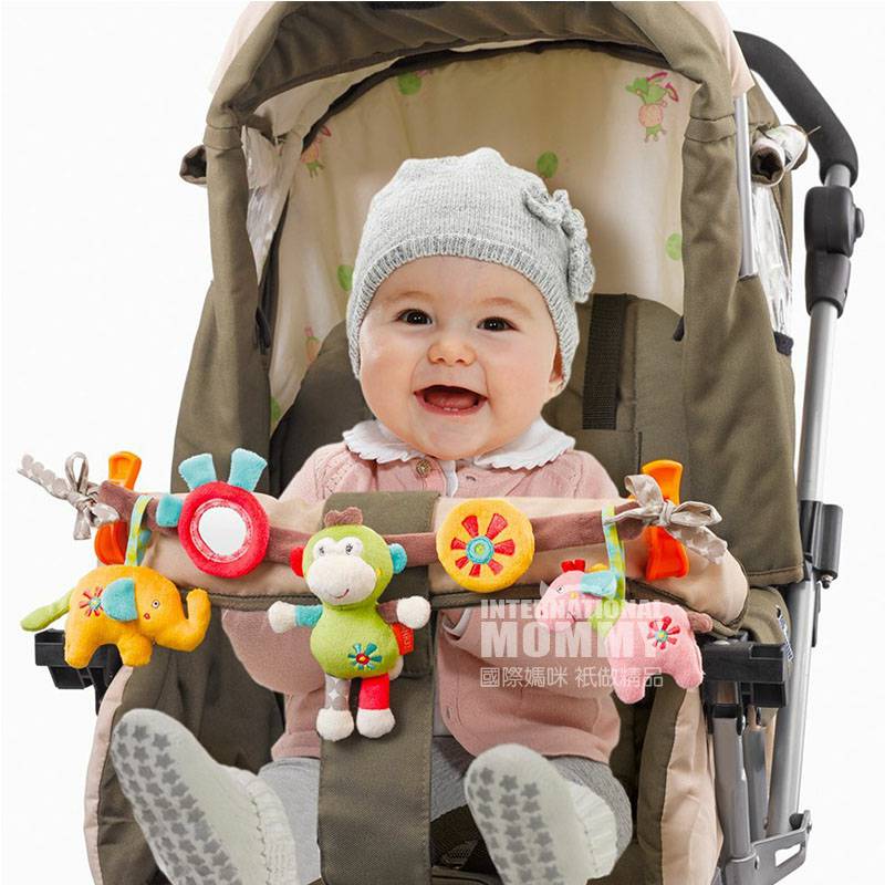 baby FEHN 독일다채로운동물유모차체인침대장식인형해외버전