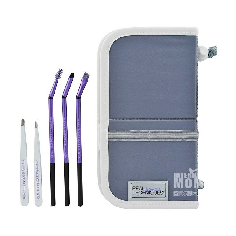 REAL TECHNIQUES 해외,아이브로우브러쉬및핀셋 5 종세트