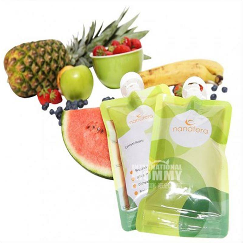 Nanafera 독일재사용가능한식품보충제스퀴즈백 180ml * 4 해외버전