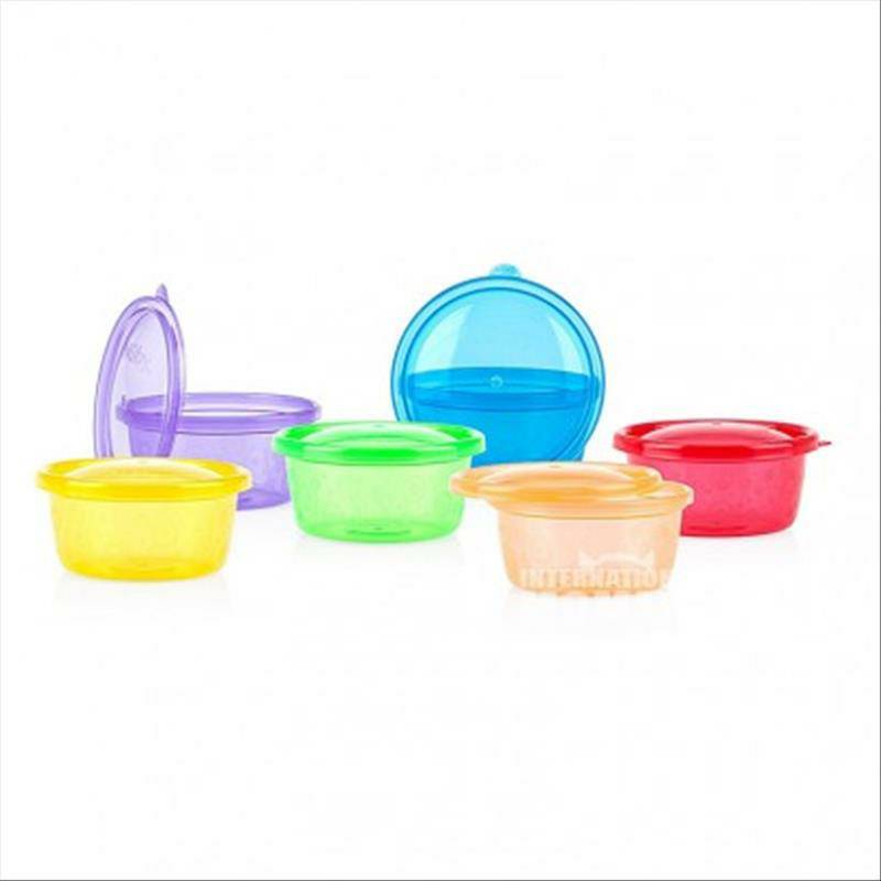 Nuby USA는신선한무지개사발 6pcs 해외버전을밀봉했습니다