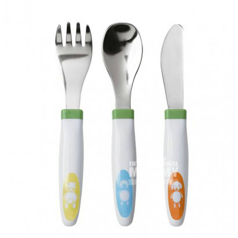 EMSA 독일어린이스테인레스스틸나이프스푼포크보조식품교육도구해외버전