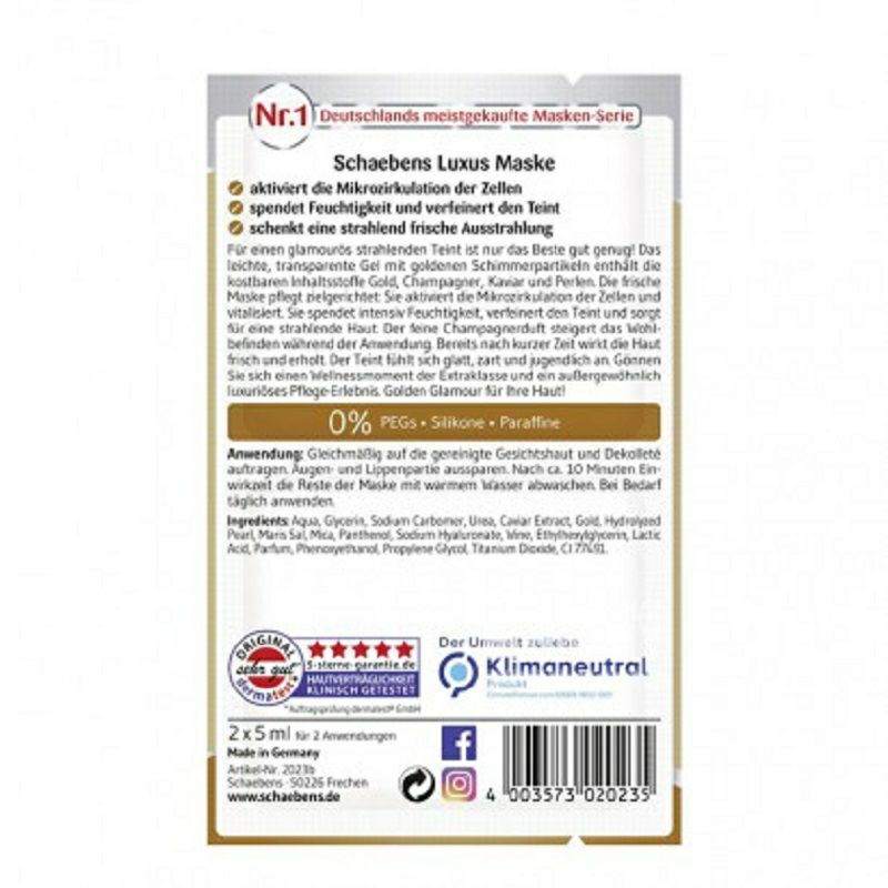 Schaebens독일골드샴페인캐비어마스크 * 10 해외버전 (2 할인패키지)