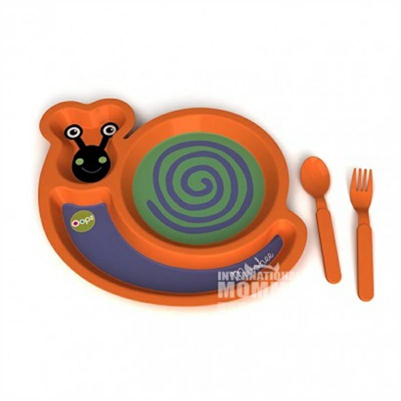 Oops 스위스 Oops 동물조형영아격자식기세트해외판