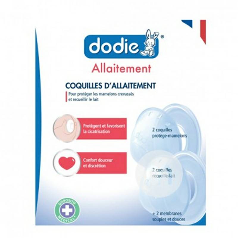 Dodie 프랑스실리콘통기성 Anti-galactorrhea 패드 4pcs 해외버전