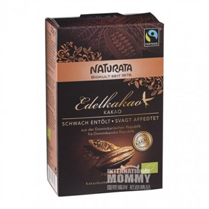 NATURATA 독일유기약한탈지코코아가루 125g 해외버전