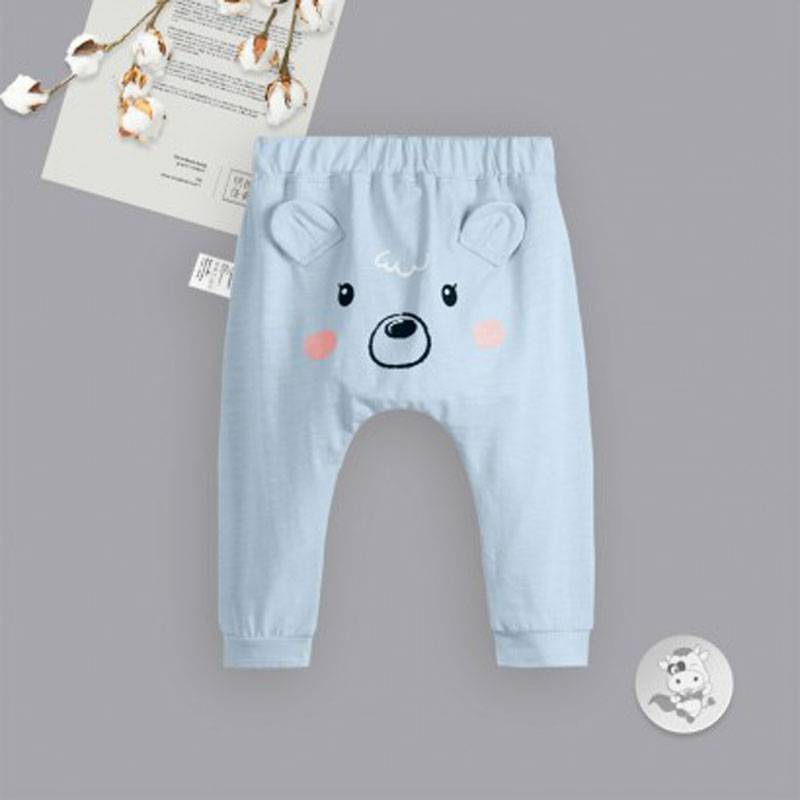 Verantwortung 아기소년과소녀장난이귀여운입체귀슬러브면봄과가을 PP 바지블루