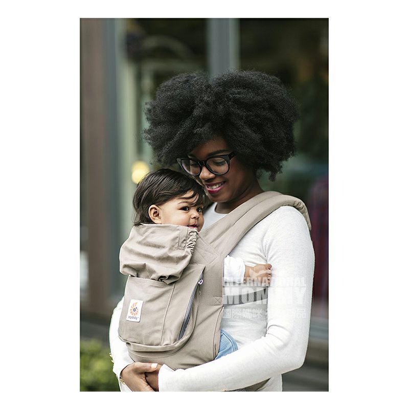 Ergobaby 미국 Ergobaby 0-4 세아기사계절범용코튼포옹베이비캐리어 BCANEUTRAL 해외버전