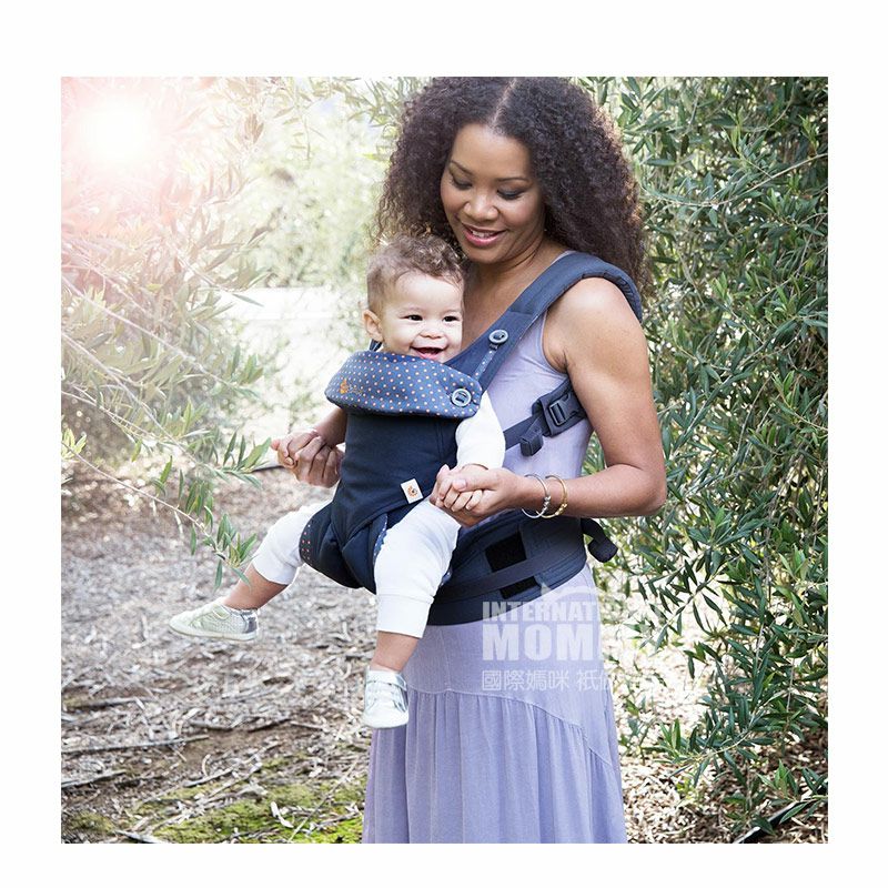 Ergobaby 미국 0-3 세아기사계절범용코튼포옹베이비캐리어 BC360ABLU 해외버전
