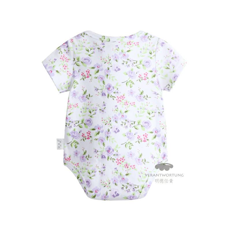 Verantwortung 여자아기목가적인작은신선한보라색여름반팔삼각형 hakama