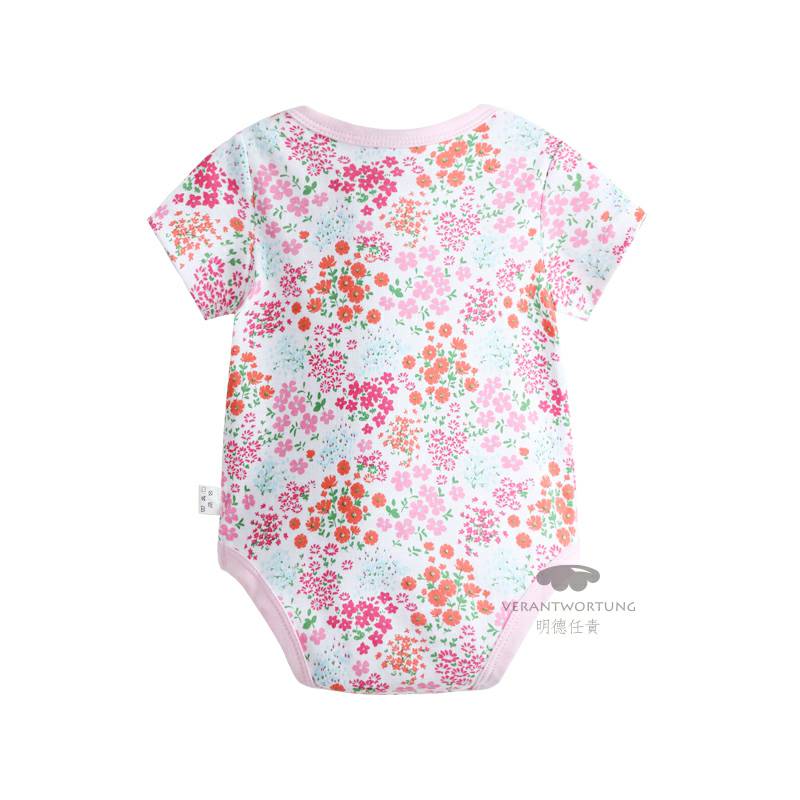 Verantwortung 여자아기,시골스타일,신선하고작은꽃무늬여름반팔삼각형장난꾸러기